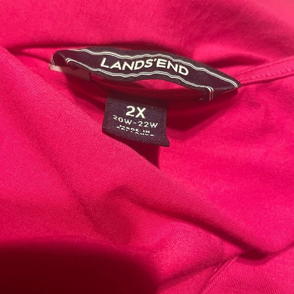 Lands End Women’s Fuchsia Pink Flutter Sleeve blouse 2X - Picture 3 of 5